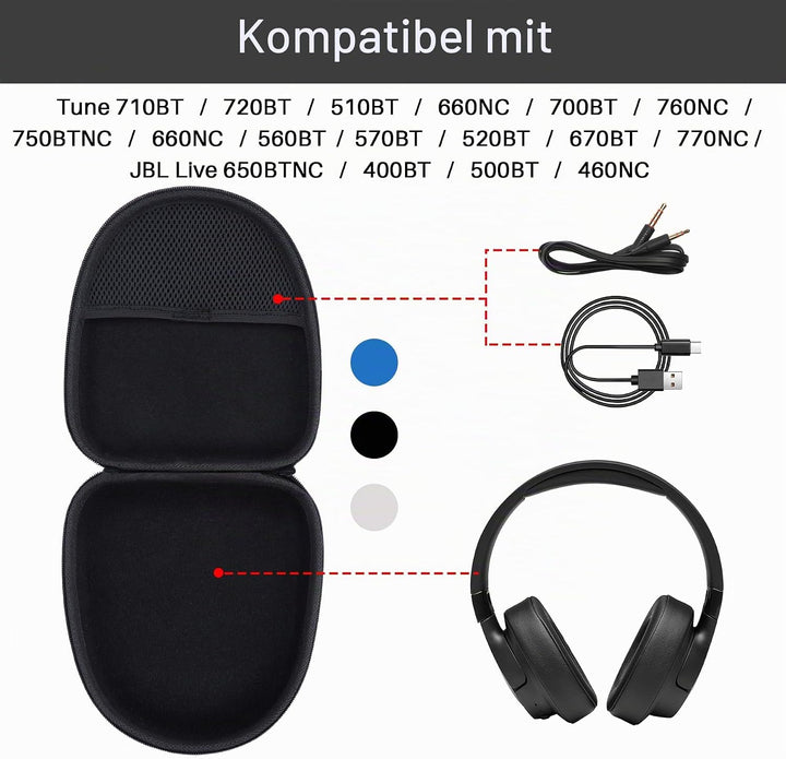 Lebakort Hart Reise Schutz Hülle Etui Tasche für JBL Tune 510BT 710BT 720BT 660NC 700BT 760NC 750BTN
