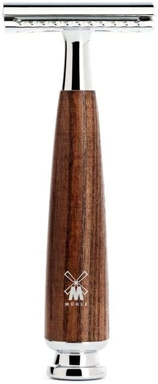 MÜHLE Rytmo Rasierset 8 tlg. - Pinsel, Hobel und Ständer verchromter Fuss, Klinge, Seife, Tuch, Afte