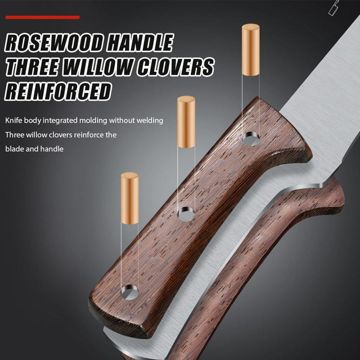 30cm Ausbeinmesser - Hochcarbonstahl Klinge mit 62° extrem scharfer Messer, Ergonomischem Griff, ide