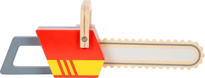 small Foot Kettensäge aus Holz, Rollenspielzeug zum Thema Feuerwehr, mit Sound, für Kinder ab 3 Jahr