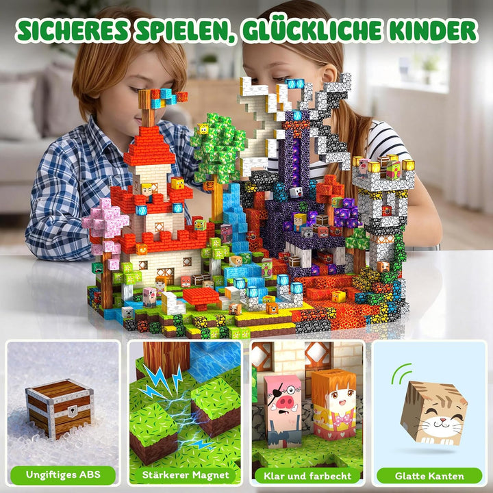 Magnetische Bausteine 330PCS 2CM Magnetbausteine für Kinder ab 3 Jahre Blocks, Montessori Spielzeug