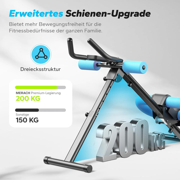 MERACH Bauchtrainer Bauchmuskeltrainer für Zuhause Multifunktionale Trainingsgerät für Ganzkörpertra