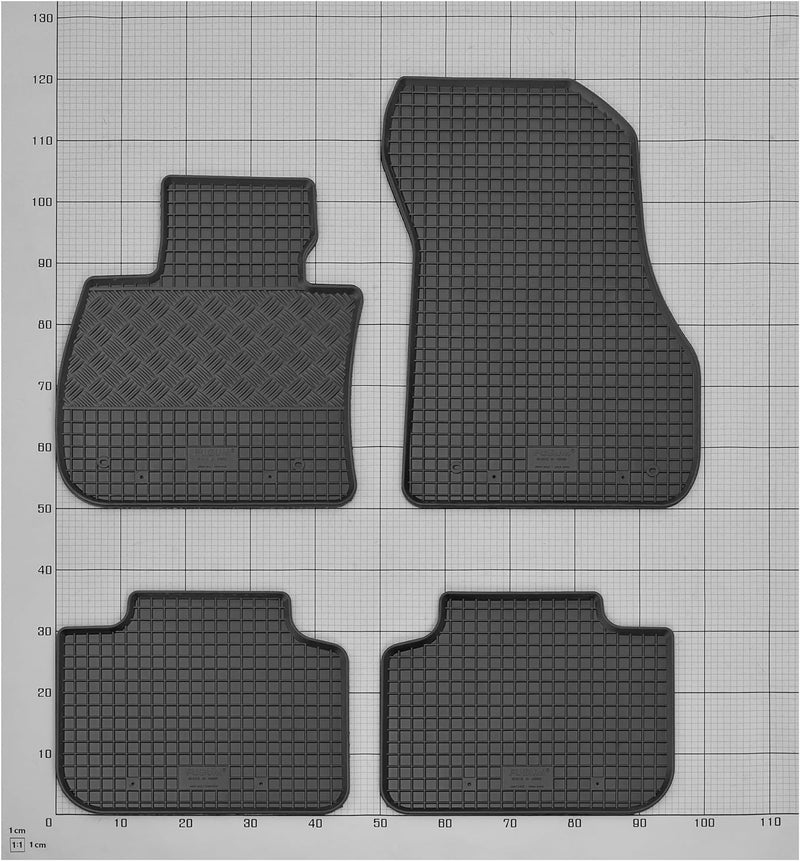 Stylisches Gummi- und Kofferraumwanne Set geeignet für BMW X1 F48 2016-2022 - Schützen und Aufwerten