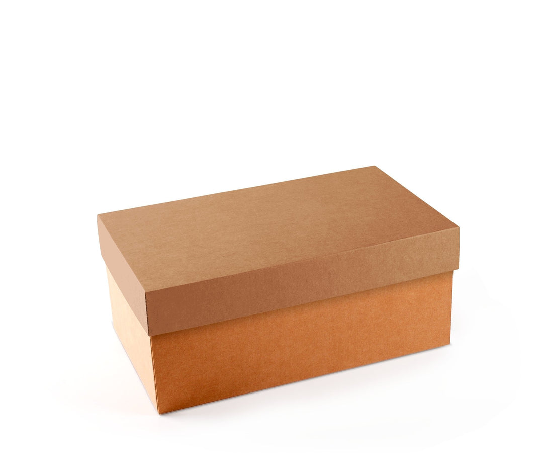 Schuhkarton in Kraft Farbe von hoher Qualität, ideal für Geschäfte und um Ihre Schuhe zu Hause in Or