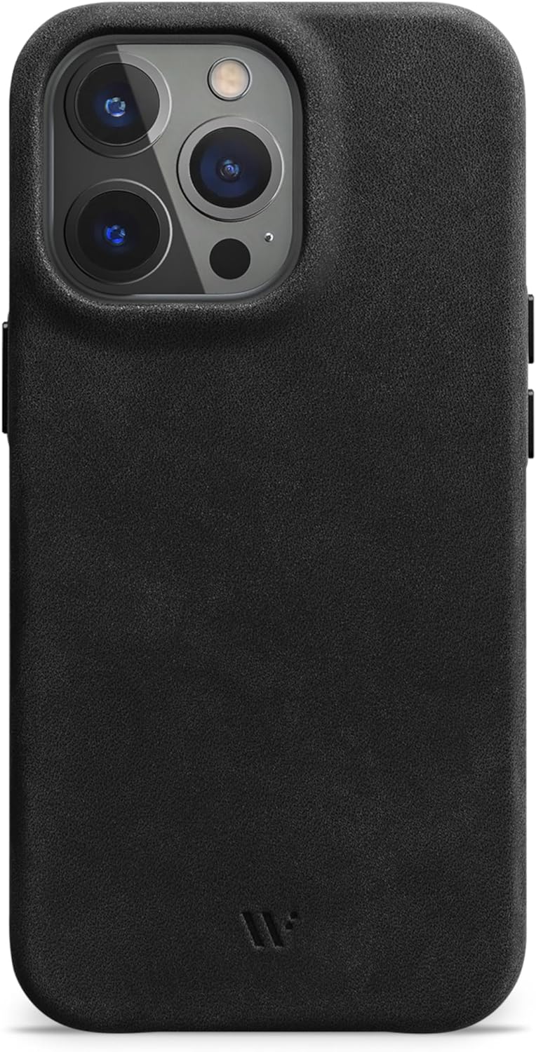 WIIUKA Hülle für iPhone 14 Pro Max, Leder aus Deutschland, Lederhülle extra Dünn, Premium Handyhülle