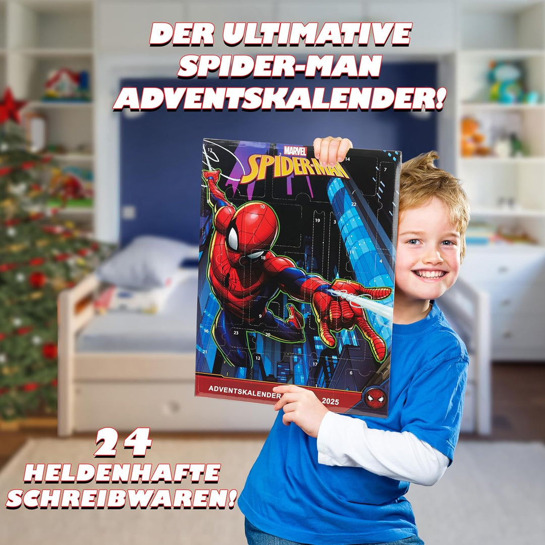 Marvel Avengers Adventskalender 2022 Kinder Spiderman Weihnachts Adventskalender Schreibwaren (Spide