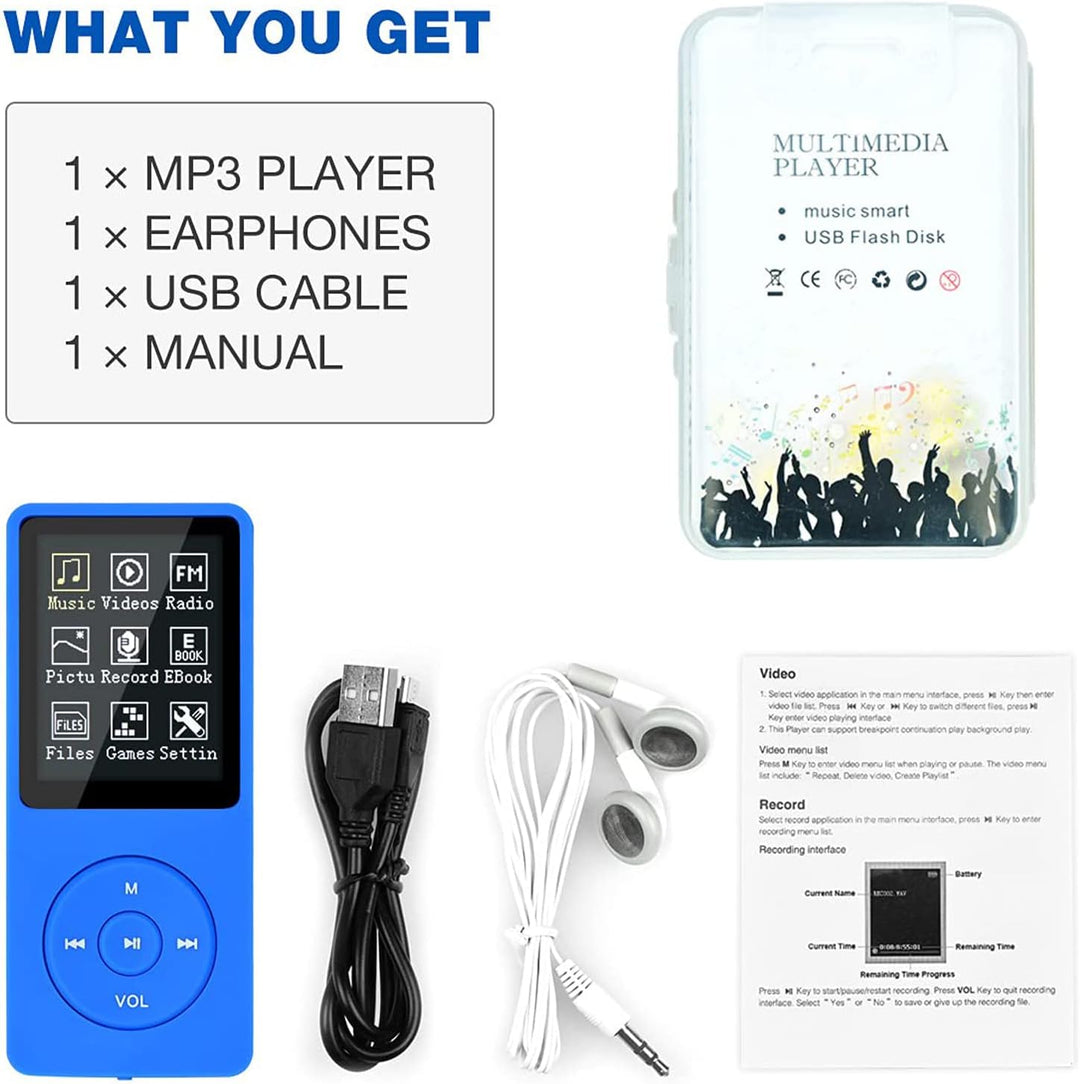 MP3-Player, MP3/MP4 digitaler Musik-Player, Lychee Upgrade, 8 GB, tragbarer HiFi-Sound, Musik-Player