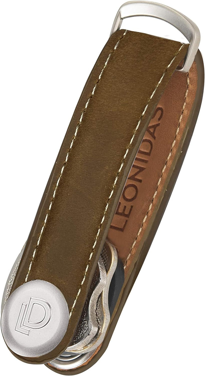 Leonidas Premium Leder Herren Schlüsselhalter Smart Key Organizer Luxus Schlüssel Etui Holder Schlüs