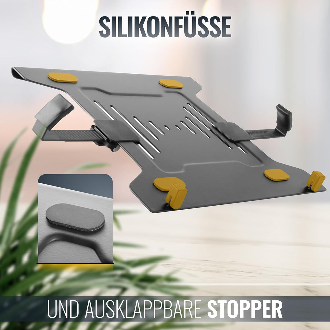 RICOO Laptophalter, CZ3028, Lap Desk, Einstellbar, Monitorhalterung, Laptop Tray, VESA 75x75/100x100