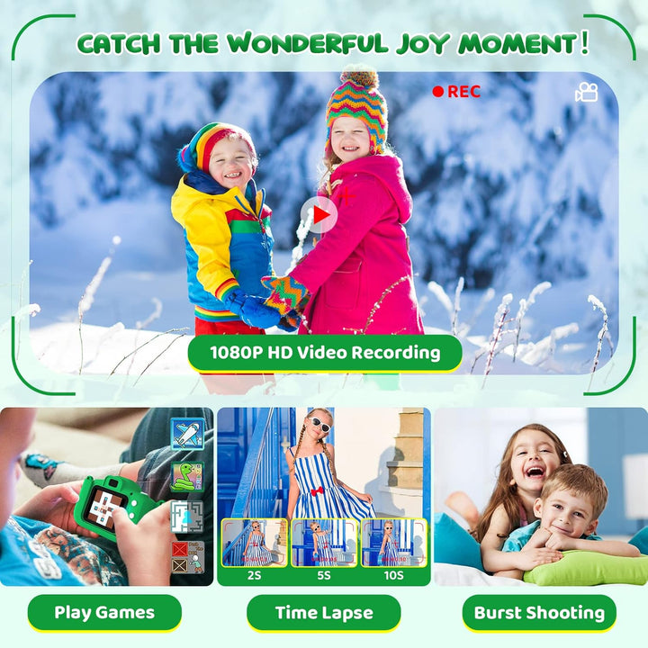 Kinder Kamera, 2.0”Display Digitalkamera Kinder,Geschenke für 3 4 5 6 8 7 9 10 11 Jahre Jungen und m