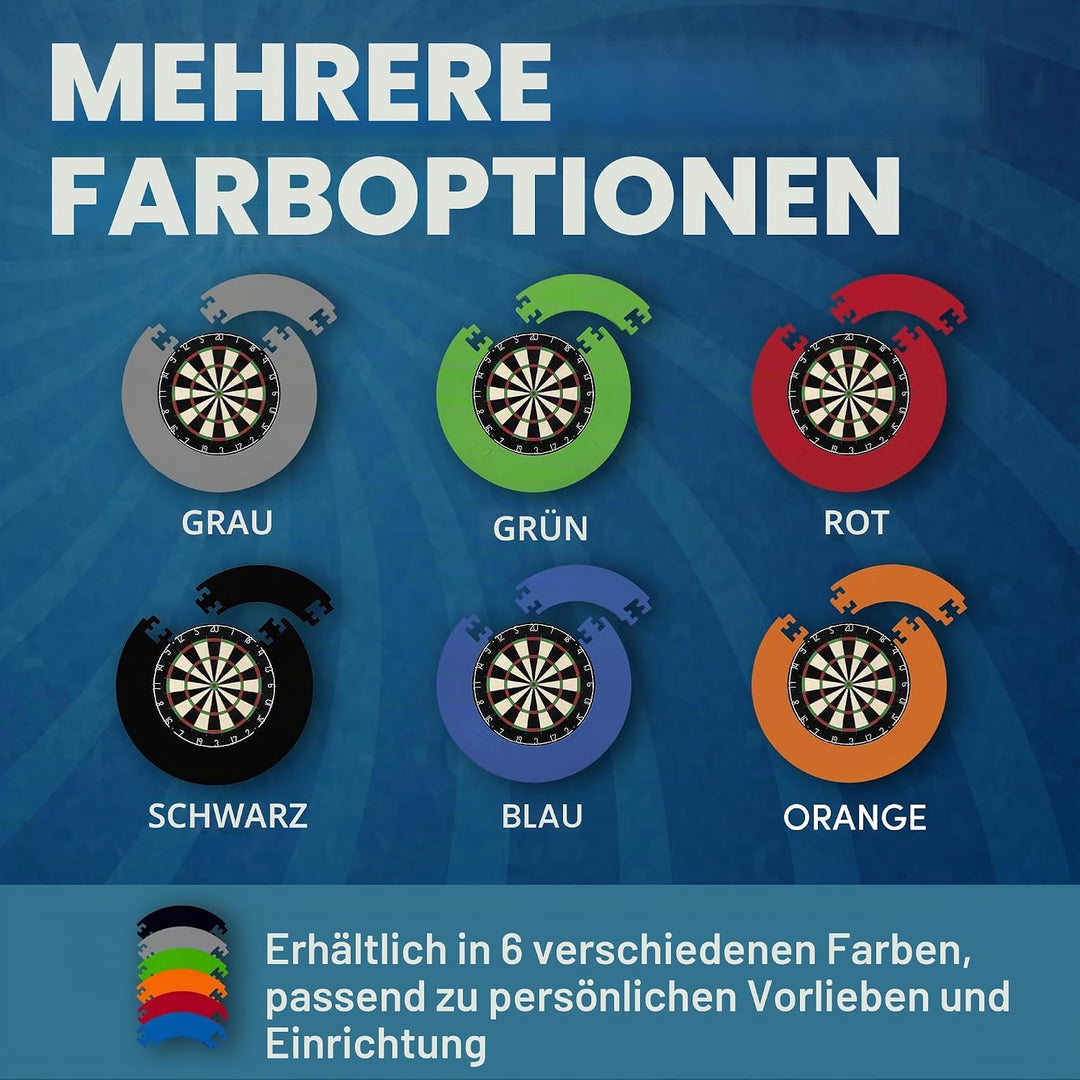 Designa Darts Dartscheiben-Umrandung, langlebig, leicht, Eva-Puzzle-Ring-Design, mehrere Farben Rot,