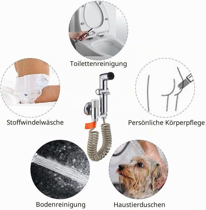 Bidet Handbrause Set für die Toilette, Bidet Handbrause mit Dual Modus, Bidet Handbrause Set- mit ve