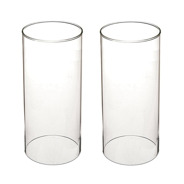 Tensquare Glaszylinder ohne Boden für Kerzen | Hurrikan Kerzenhalter Glas | Offenes Glasrohr Gross |