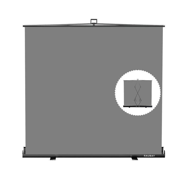 【Breiterer Stil】 RAUBAY 200x200cm Grosser zusammenklappbarer Grau Hintergrund Gray Screen, tragbarer