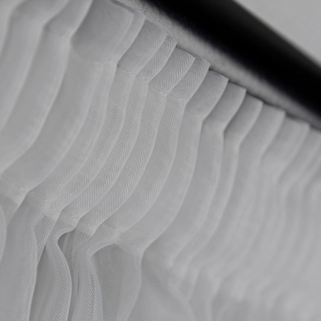 Weisse Voile, halbtransparente Vorhänge mit Kräuselband und Bleibandabschluss,Luftig, modern und lan