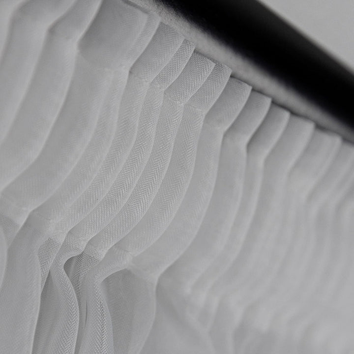 Weisse Voile, halbtransparente Vorhänge mit Kräuselband und Bleibandabschluss,Luftig, modern und lan
