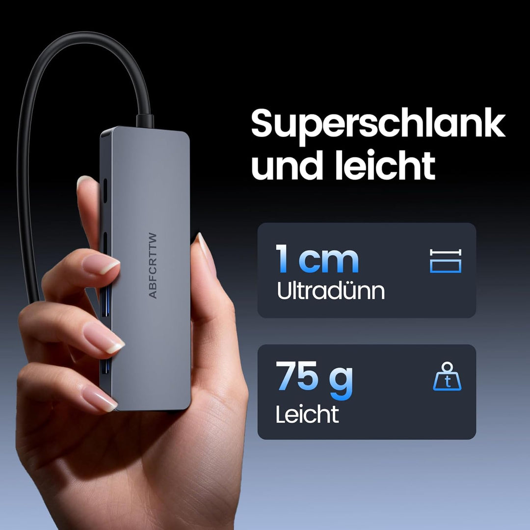 USB C Hub 10Gbps, 4-Port USB C Splitter für Desktop, USB 3.2 Hub mit 120cm Kable, USB C Verteiler fü