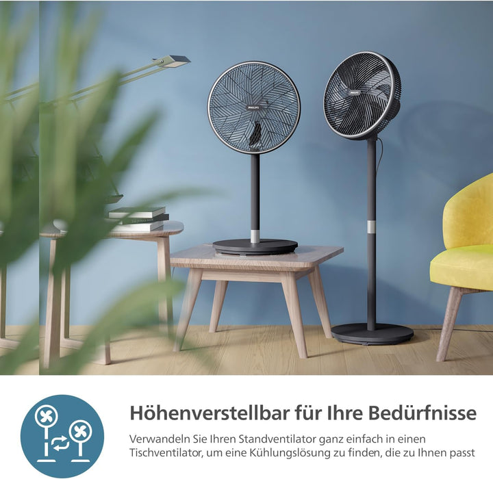 Philips Smart Standventilator Serie 3000. Starke & extrem leise SilentWings-Technologie. 19 dB. 2-in