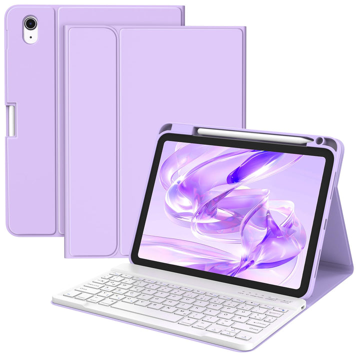BQSS Hülle mit Tastatur für iPad A16 11 Generation 2025/10 Generation 10.9 Zoll 2022, Magnetisch Blu