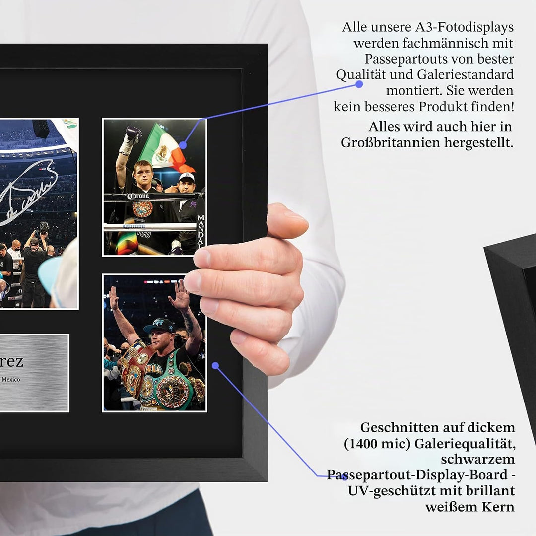 HWC Trading FR A3 Canelo Alvarez Boxing Geschenke Gedrucktes Signiertes Autogrammbild Für Boxer-Erin