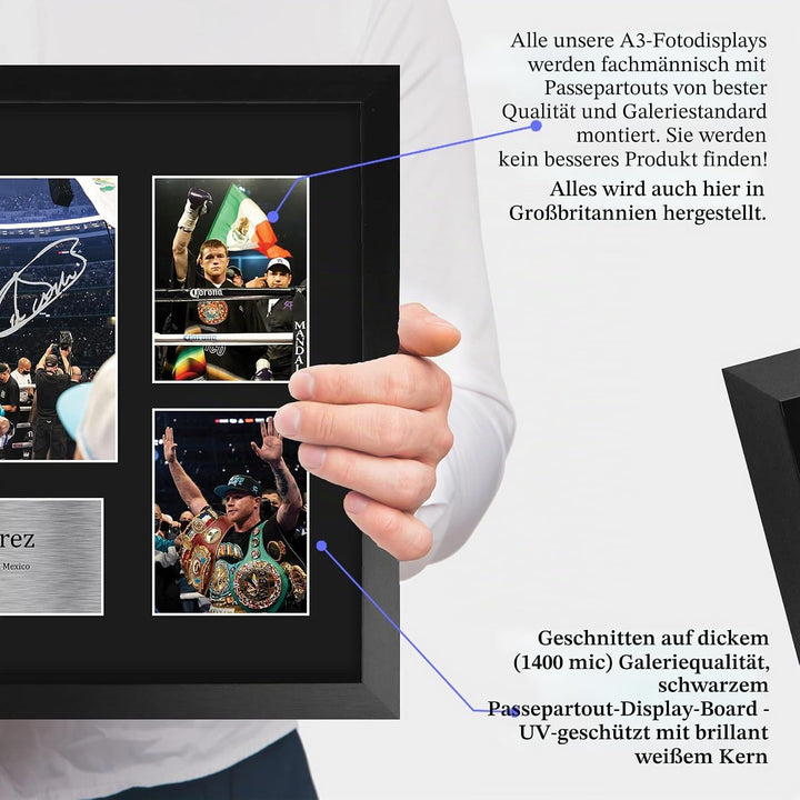 HWC Trading FR A3 Canelo Alvarez Boxing Geschenke Gedrucktes Signiertes Autogrammbild Für Boxer-Erin