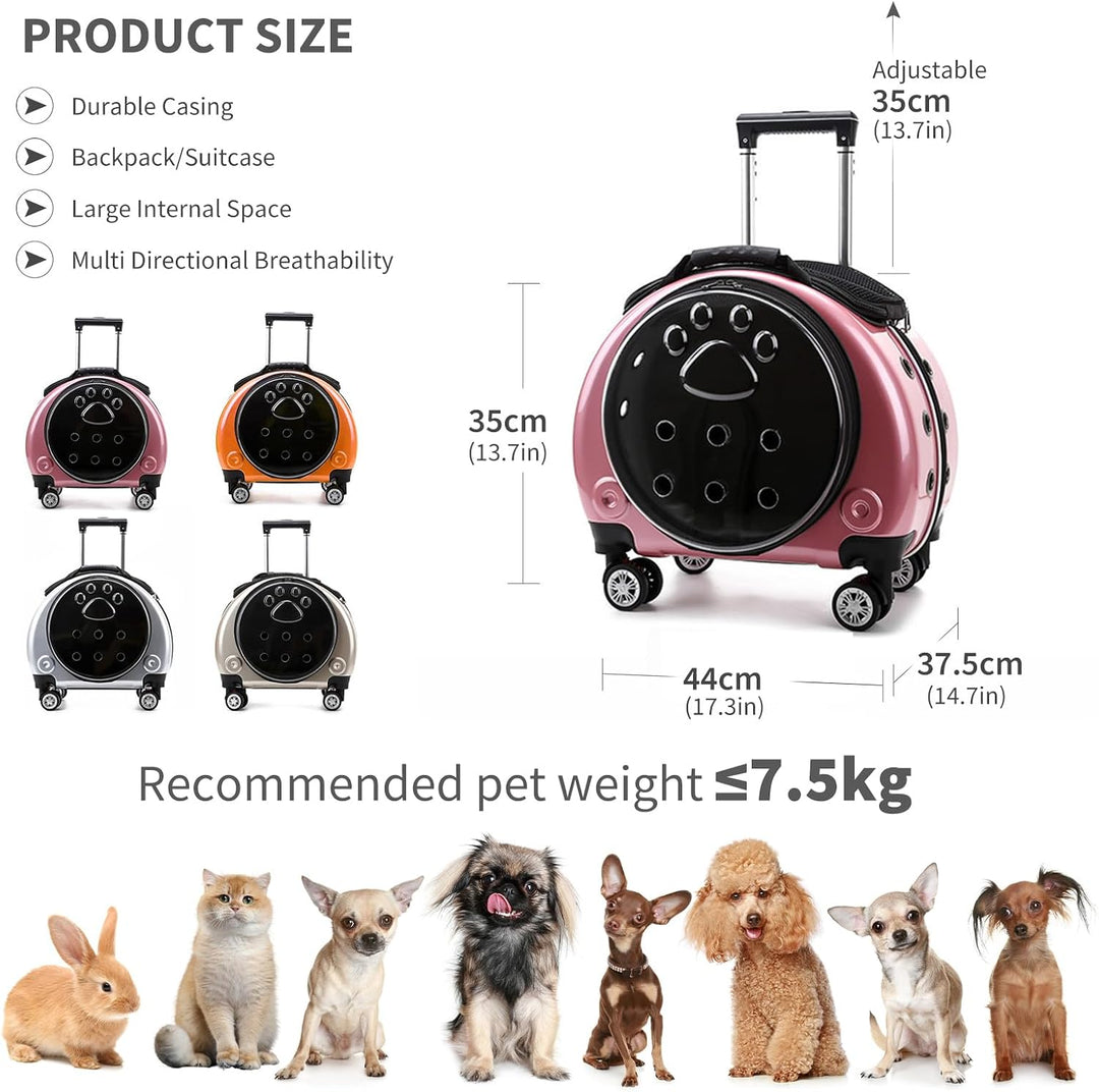 PETCUTE Haustier Rucksack,Faltbare Haustier-Tragerucksack Bis 7.5 Kg mit Herausnehmbarer Matte,Gute
