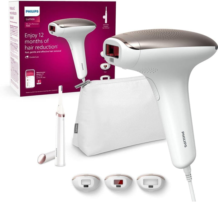 Philips Lumea IPL Advanced, 3 Zubehörteile, Epiliergerät und kompakter Satin-Trimmer