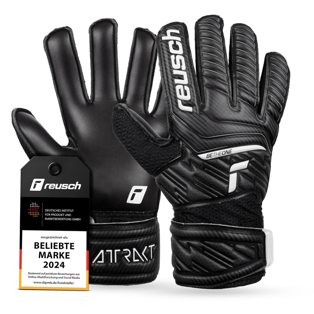 Reusch Jungen Attrakt Junior Unisex Torwarthandschuhe mit Aussennaht Schnitt und Solid Belag, Geeign