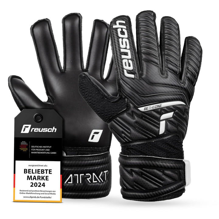 Reusch Jungen Attrakt Junior Unisex Torwarthandschuhe mit Aussennaht Schnitt und Solid Belag, Geeign