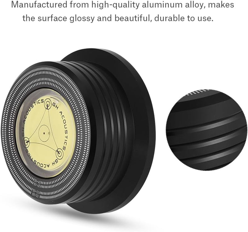 Plattenklemme für LP-Plattenspieler, Scheibenstabilisator aus Aluminiumlegierung für Vibrationserhöh