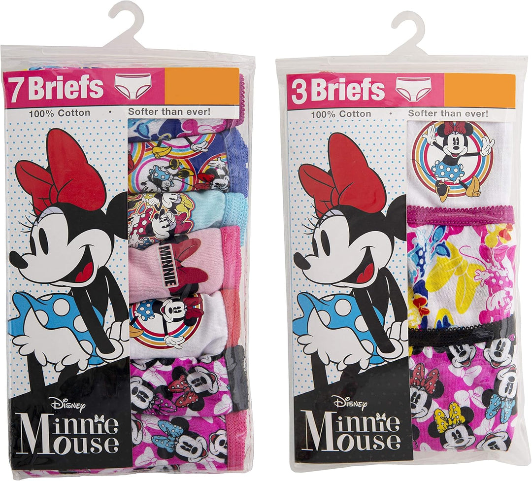 Disney Mädchen Slip (10er Pack) 4 10er-pack, 100 % Gekämmte Baumwolle mit Punktemuster, 4 10er-pack,