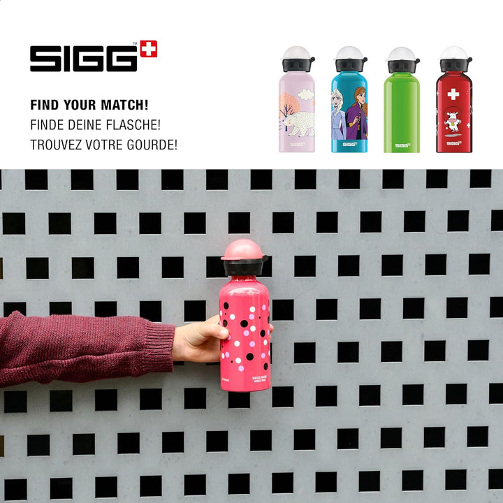 Sigg - Alu Trinkflasche Kinder - KBT - Made in Switzerland - Auslaufsicher & Bruchsicher - Federleic