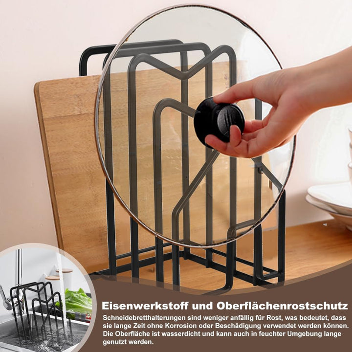 LIMITADA Schneidebrett Rack Schneidebrettständer Schwarz Schneidebrett Halter Ständer Schneidebrett