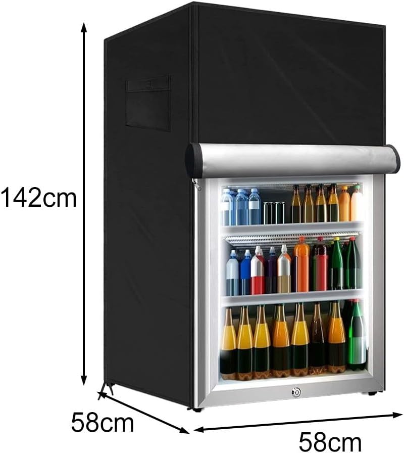 210D Outdoor-Kühlschrankabdeckung, robust, wasserdicht, zum Schutz von vertikalen Gefrierschränken /