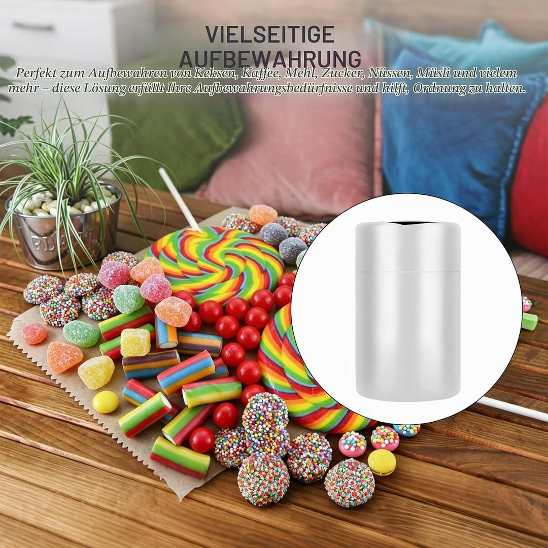 Kaffeebohnenbehälter,Vorratsdose 400 Ml Edelstahl Dose ， Portable Sealed Tea Leaf Storage Jar Canist