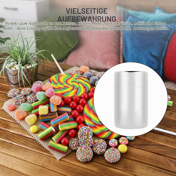 Kaffeebohnenbehälter,Vorratsdose 400 Ml Edelstahl Dose ， Portable Sealed Tea Leaf Storage Jar Canist
