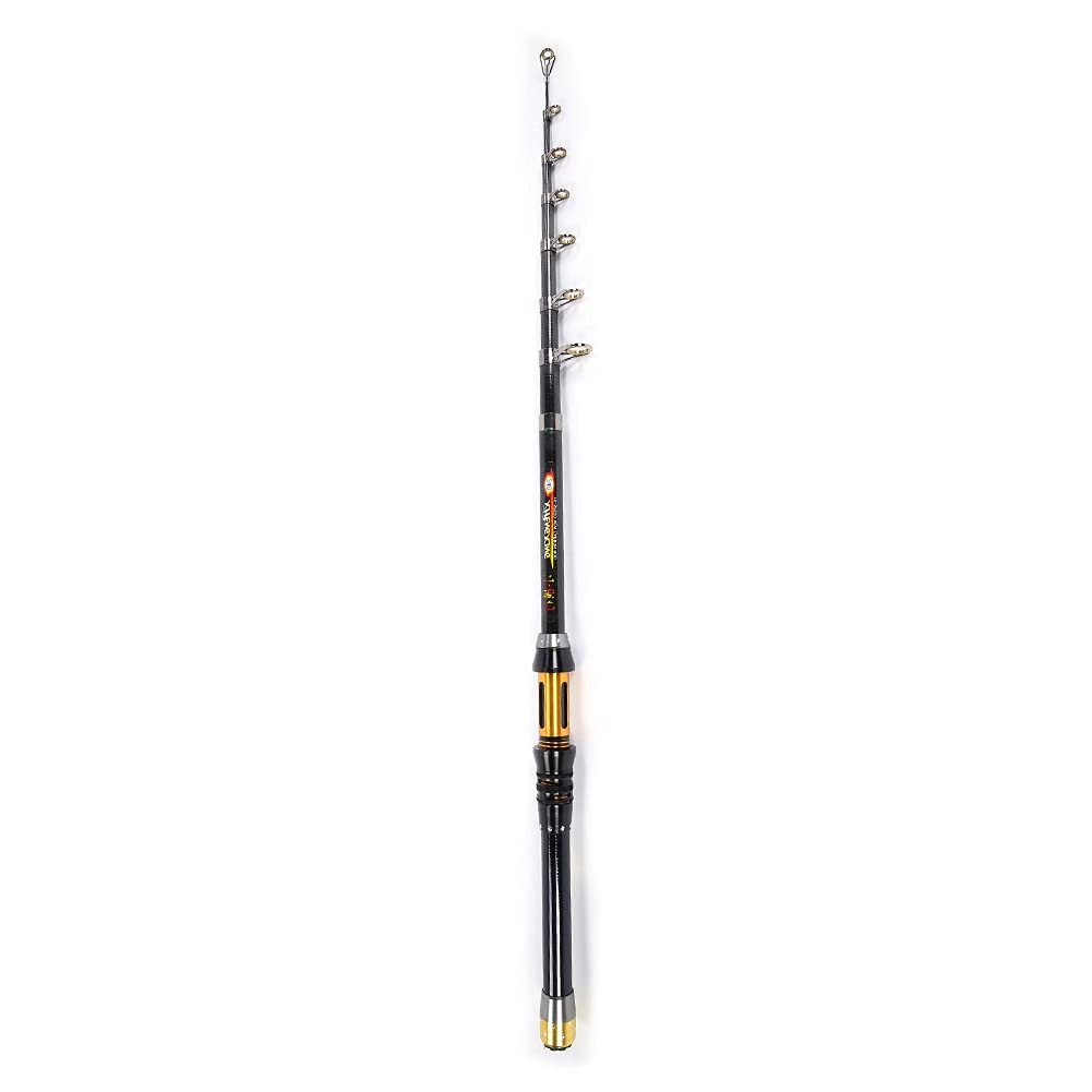 Teleskop Angelrute Mini Tragbare Sea Fishing Carbon Rod Angelrute Keramikdraht Ring 2.4m, 2.4m