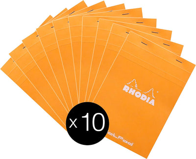 Rhodia 16558C - Packung mit 10 Notizblöcken No.16, DIN A5 80 Blätter Dot-Lineatur 80g, Orange, 1 Pac