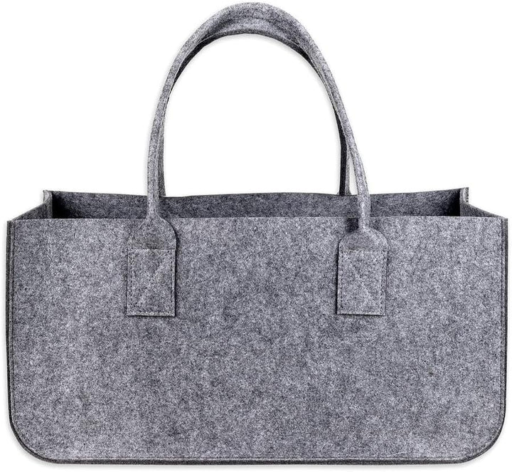 Schramm®1 oder 2 Stück Filztasche Tasche aus Filz in dunkelgrau 50x25x25 cm Kaminholztasche Holzkorb