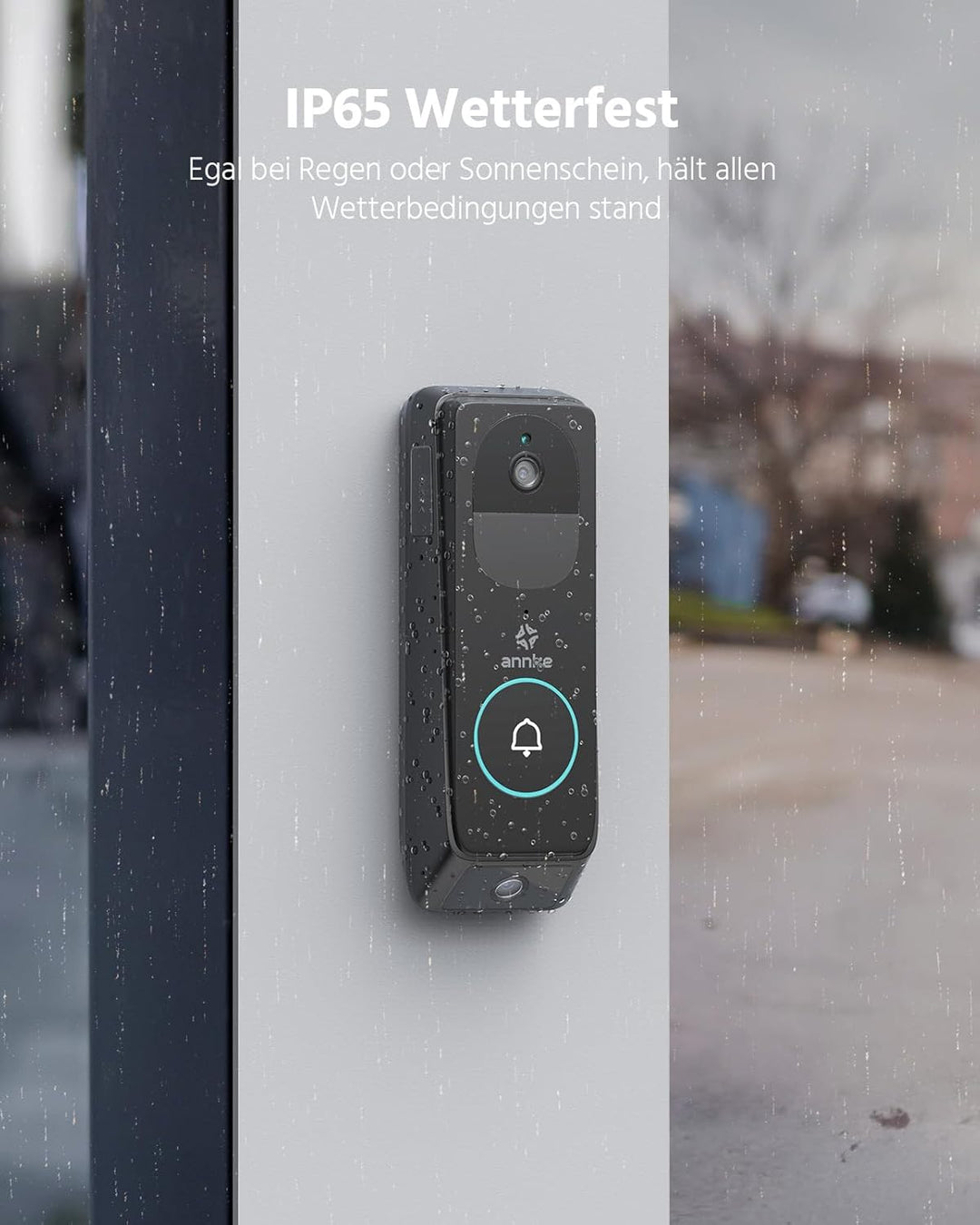 ANNKE Videotürklingel Akku (Dual Camera), 3MP WLAN Türklingel mit Kamera, Video Doorbell mit 2-Wege-