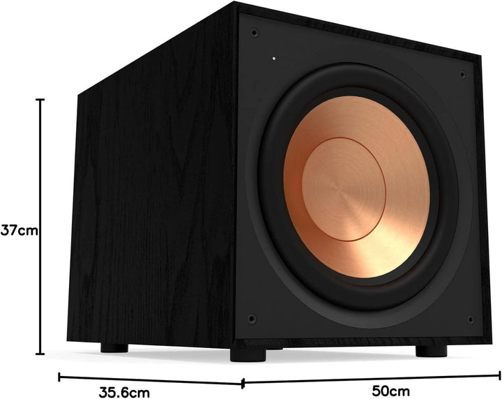 Klipsch R-101SW Black – Aktiv-Subwoofer, 25,4 cm (10 Zoll), Schwarz, Digitalverstärker, 150 W/300 W