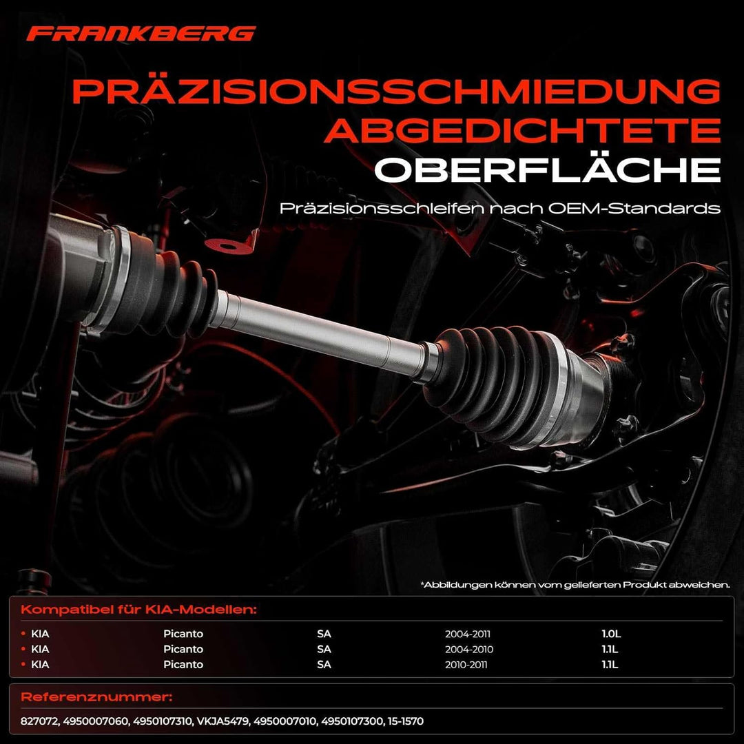 Frankberg 1x Gelenksatz Vorne Links oder Rechts Kompatibel mit Picanto SA 1.1L 1.0L 2004-2011 Picant