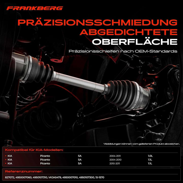 Frankberg 1x Gelenksatz Vorne Links oder Rechts Kompatibel mit Picanto SA 1.1L 1.0L 2004-2011 Picant