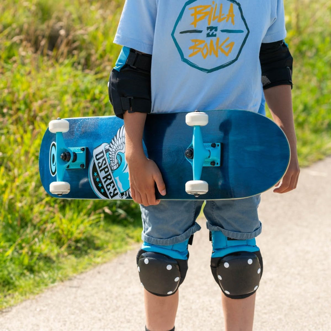 Osprey Absolute Anfänger Double Kick Trick Skateboard, 78,7 x 20,3 cm Ahorndeck Pride blau, Pride bl