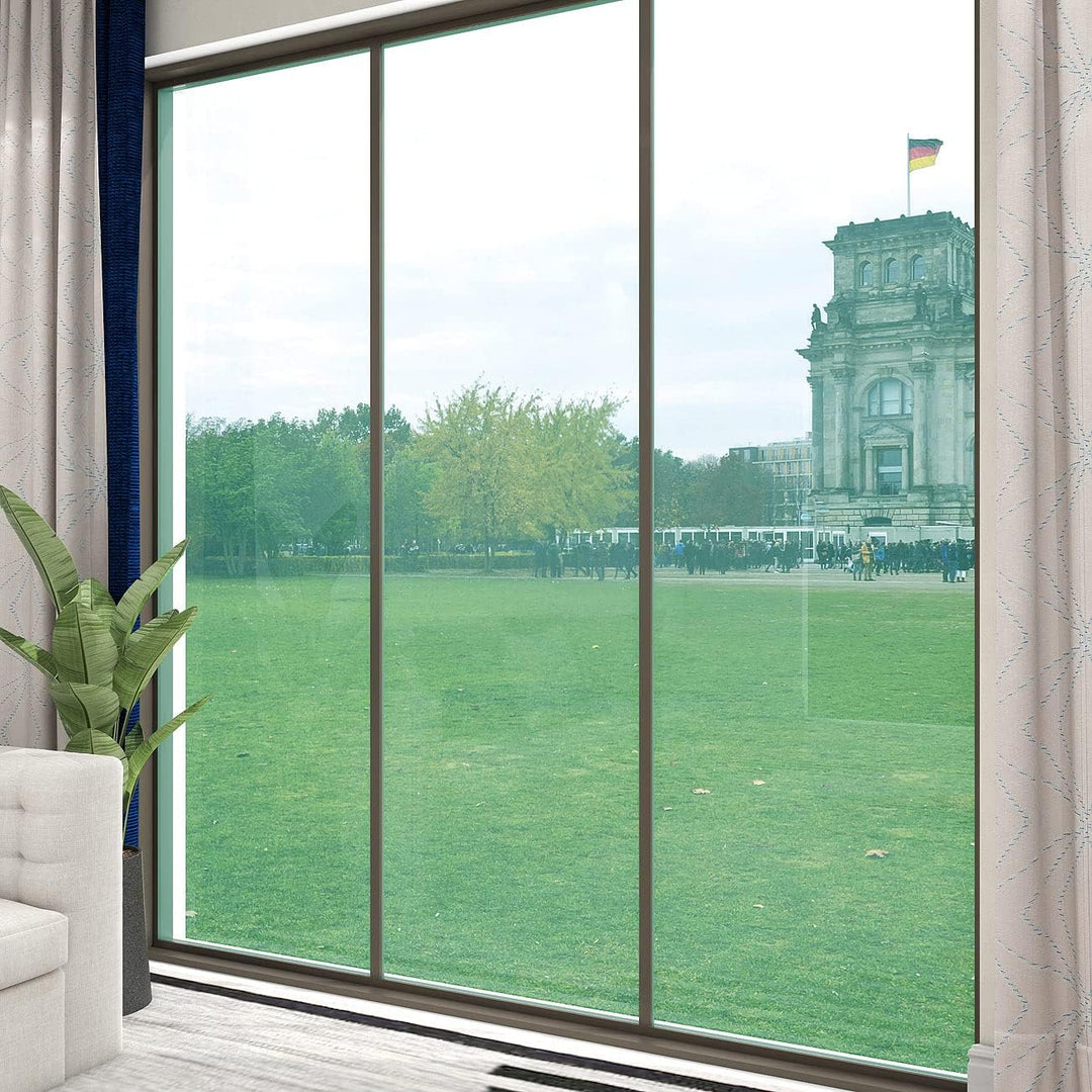 infactory Sonnenschutz-Folie: 4er-Set Isolier-Spiegelfolie, selbstklebend, Sicht-/UV-Schutz,60x200cm