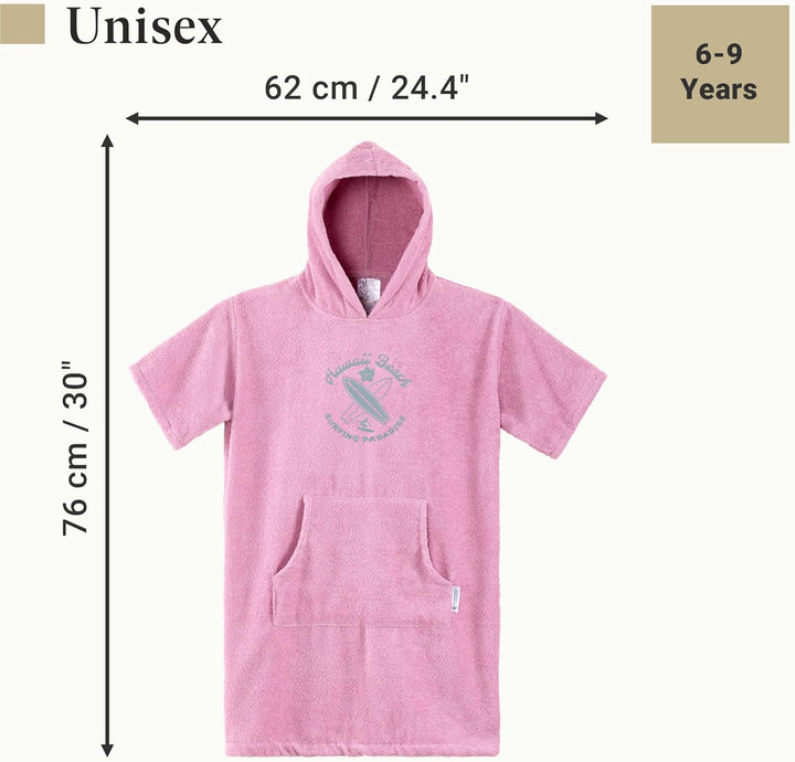 HOMELEVEL Badeponcho für Kinder und Teenager - Poncho Handtuch für Strand Schwimmbad - Surfponcho mi