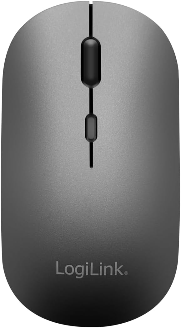 LogiLink ID0215 - Dual-Mode (Funk & BT) Tastatur & Maus Set für Windows/Android/iOS mit bis 1600 DPI