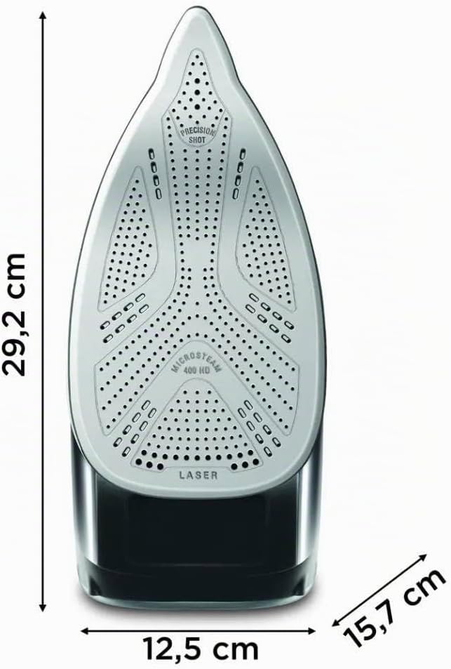 Rowenta DW8210D1 Dampfbügeleisen, Microsteam 400 Soleplate 2 m, 200 g/min, Schwarz, Rot, 50 g/min