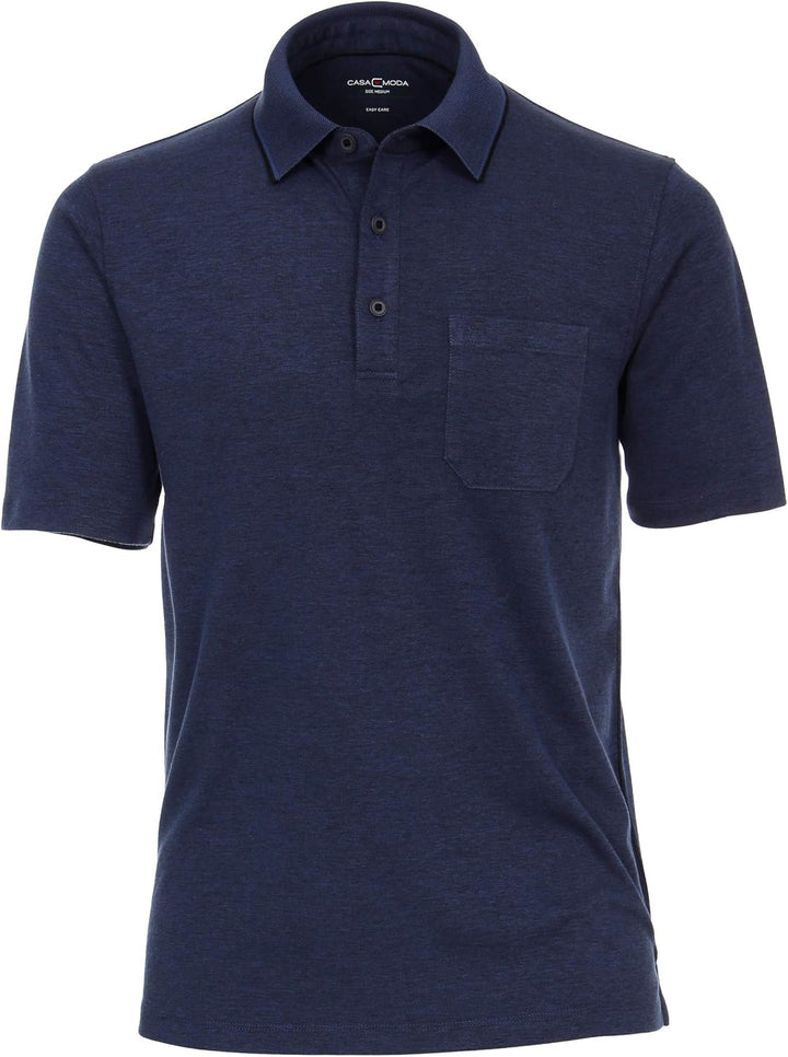CASAMODA Polo-Shirt Uni S Türkisblau, S Türkisblau