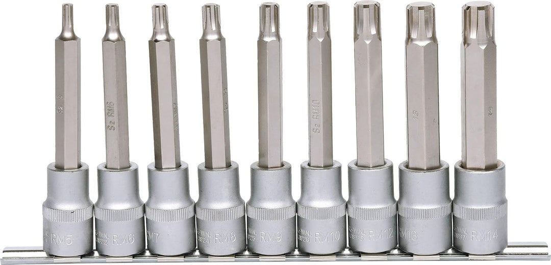 KS Tools 911.1335 1/5,1 cm Ribe Bit Stecknuss, 9, M5-M14 (2102